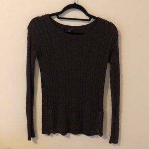 American Eagle (XS) Cable Knit Sweater Dark Maroon